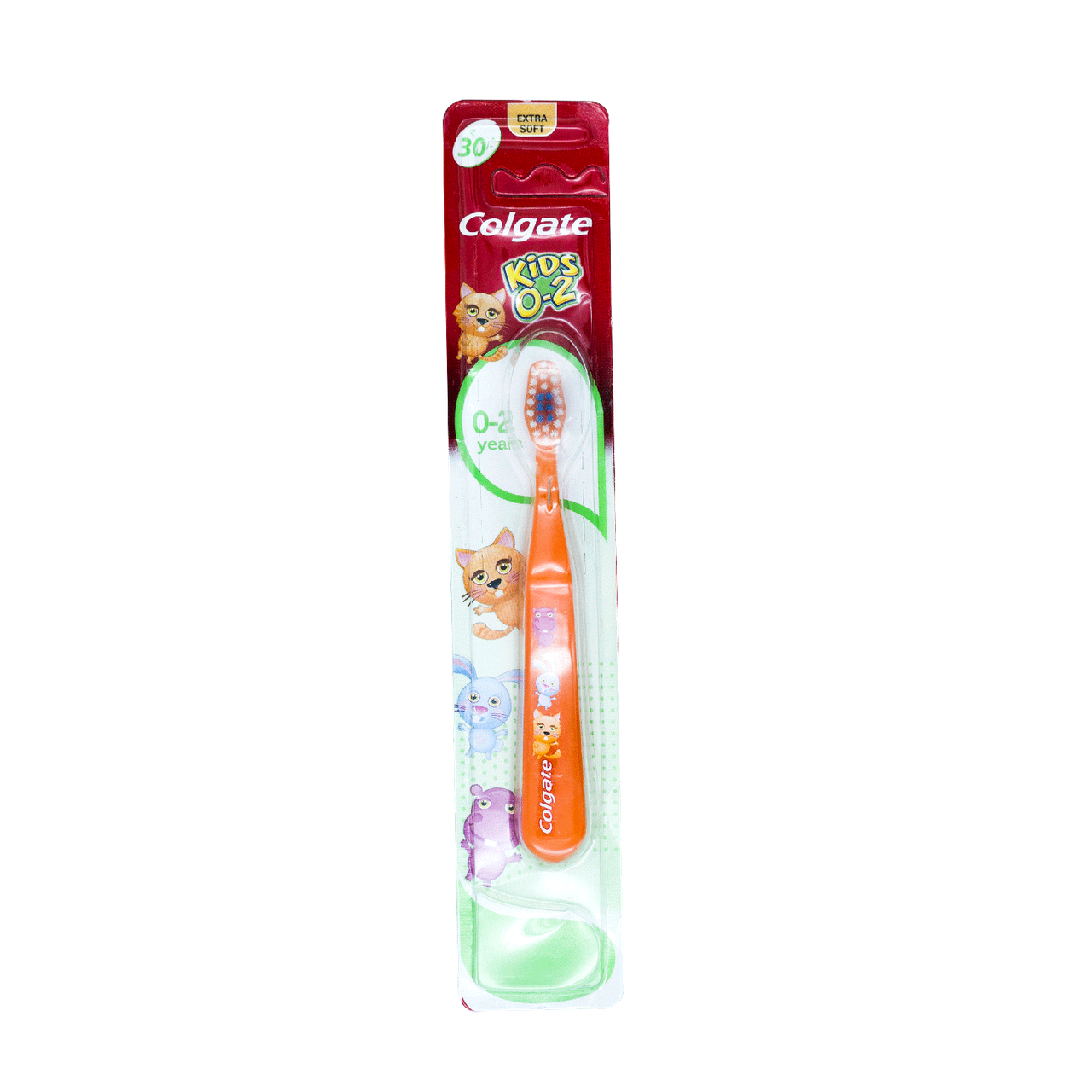 Colgate Cartoon Baby Toothbrush For Kids | Orange | 0 - 2 years
