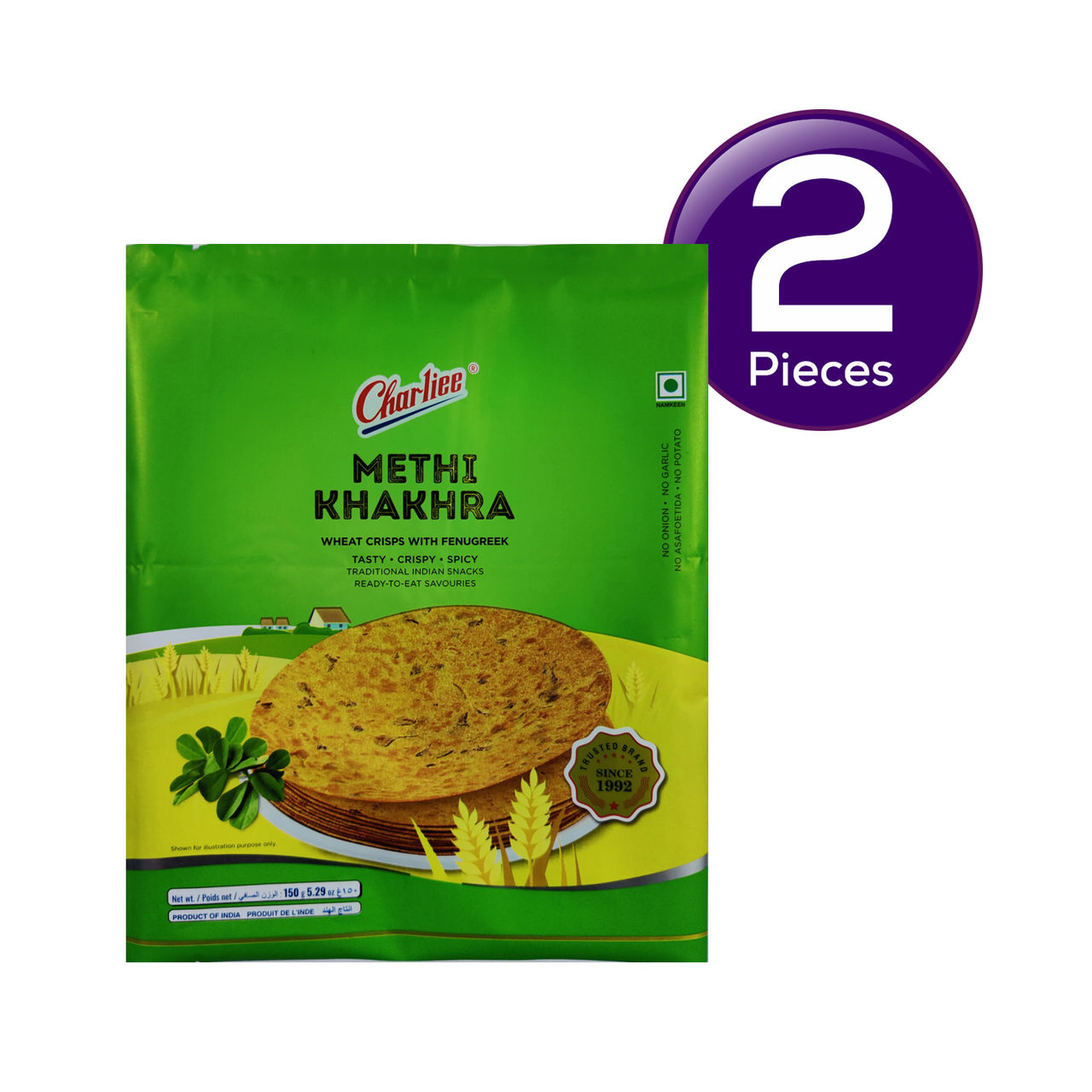 Charliee Methi Khakhra 156 g Combo