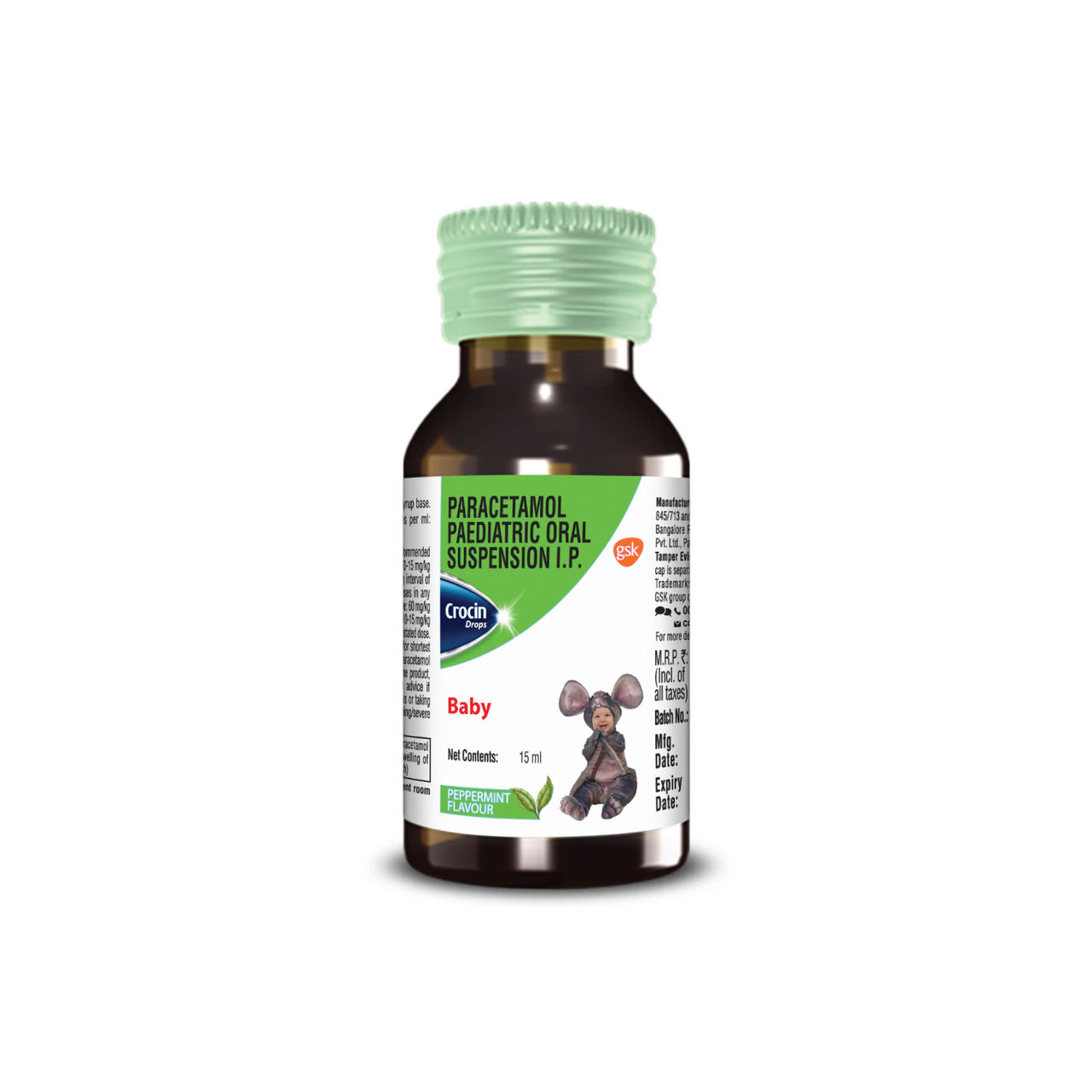 Crocin Peppermint Paediatric oral suspension