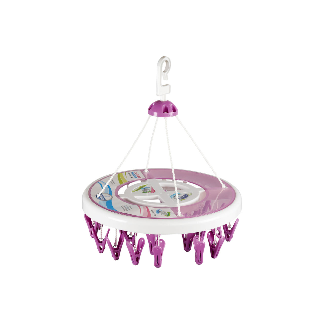 Joyo Plastics 24 Clip Cloth Hanging Hanger (Colour May Vary)