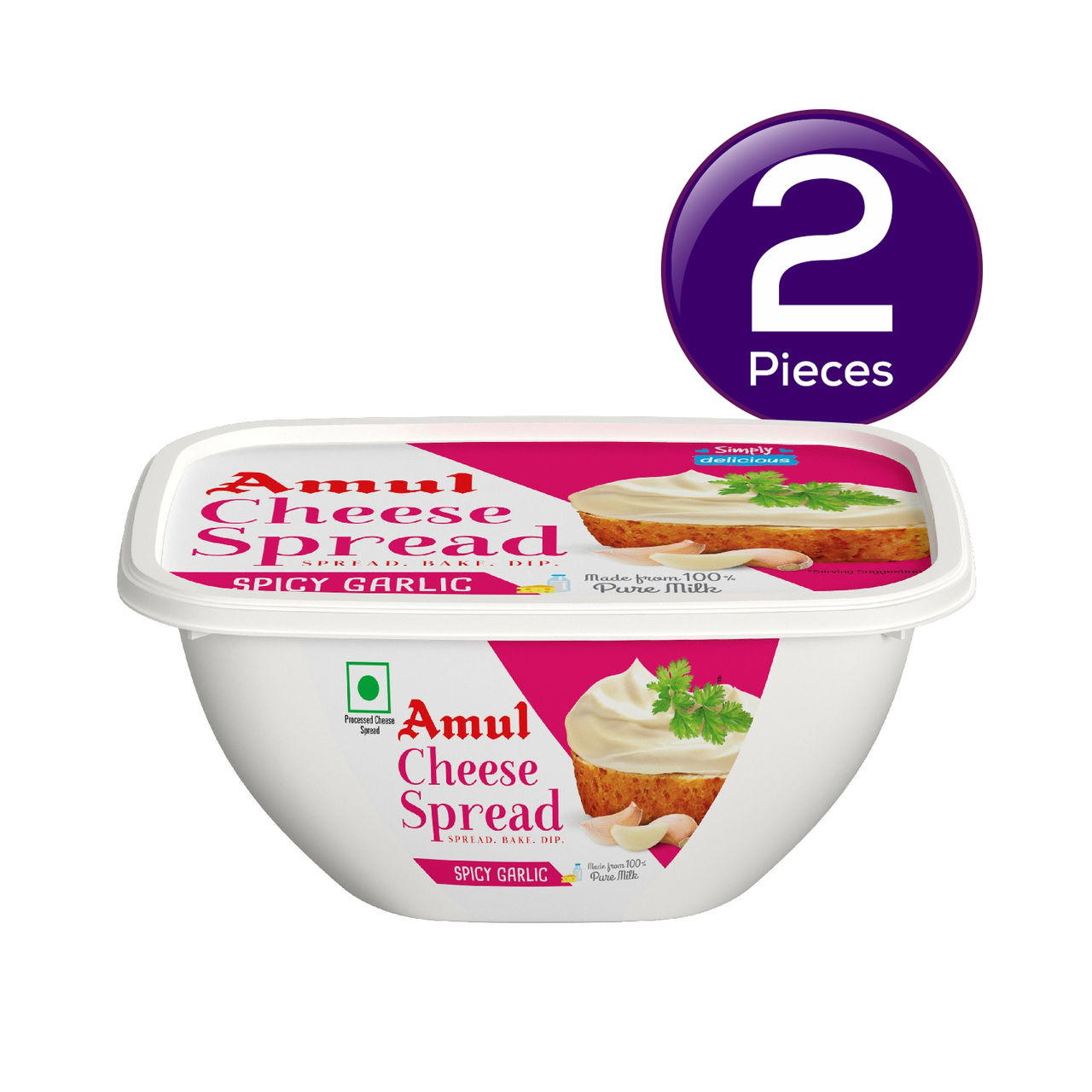 Amul Cheese Spread Spicy Garlic 200 g Combo