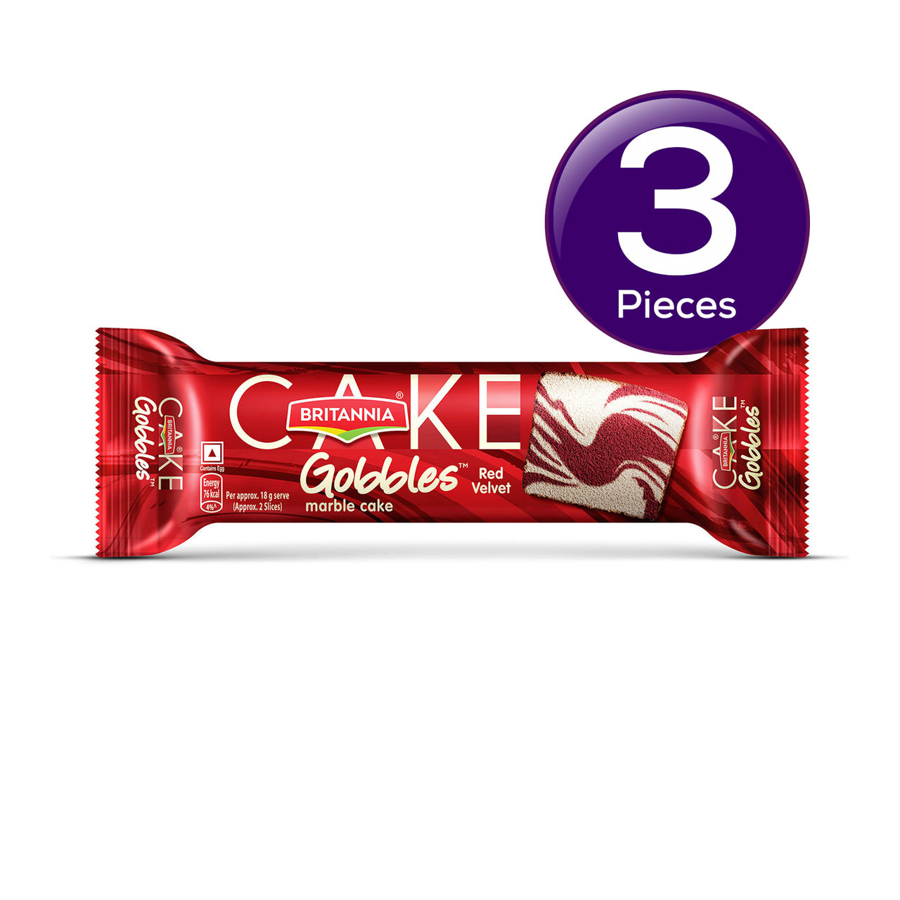 Britannia Gobbles Marble Red Velvet Cake 110 g Combo
