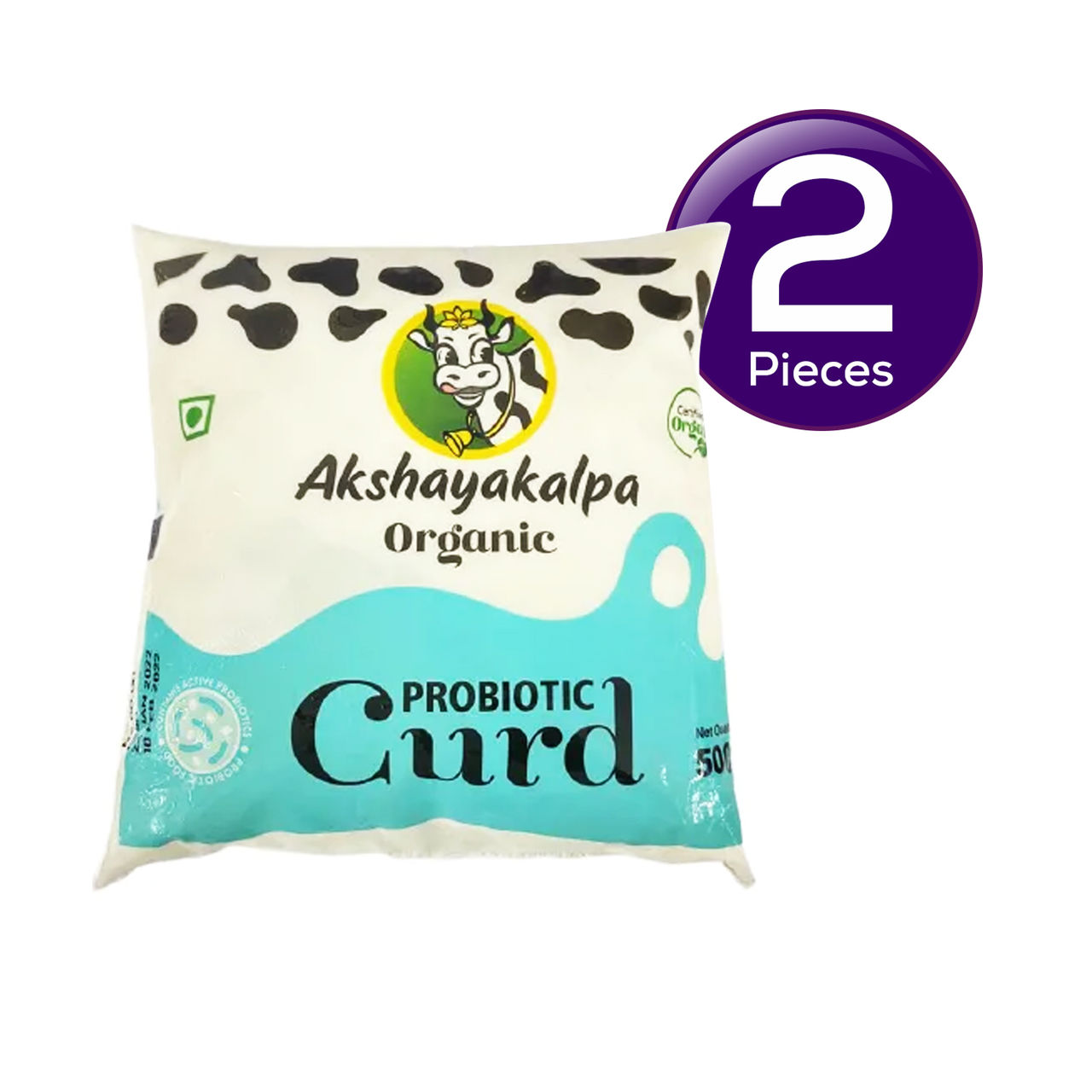 Akshayakalpa Organic Probiotic Curd Pouch 500 g Combo