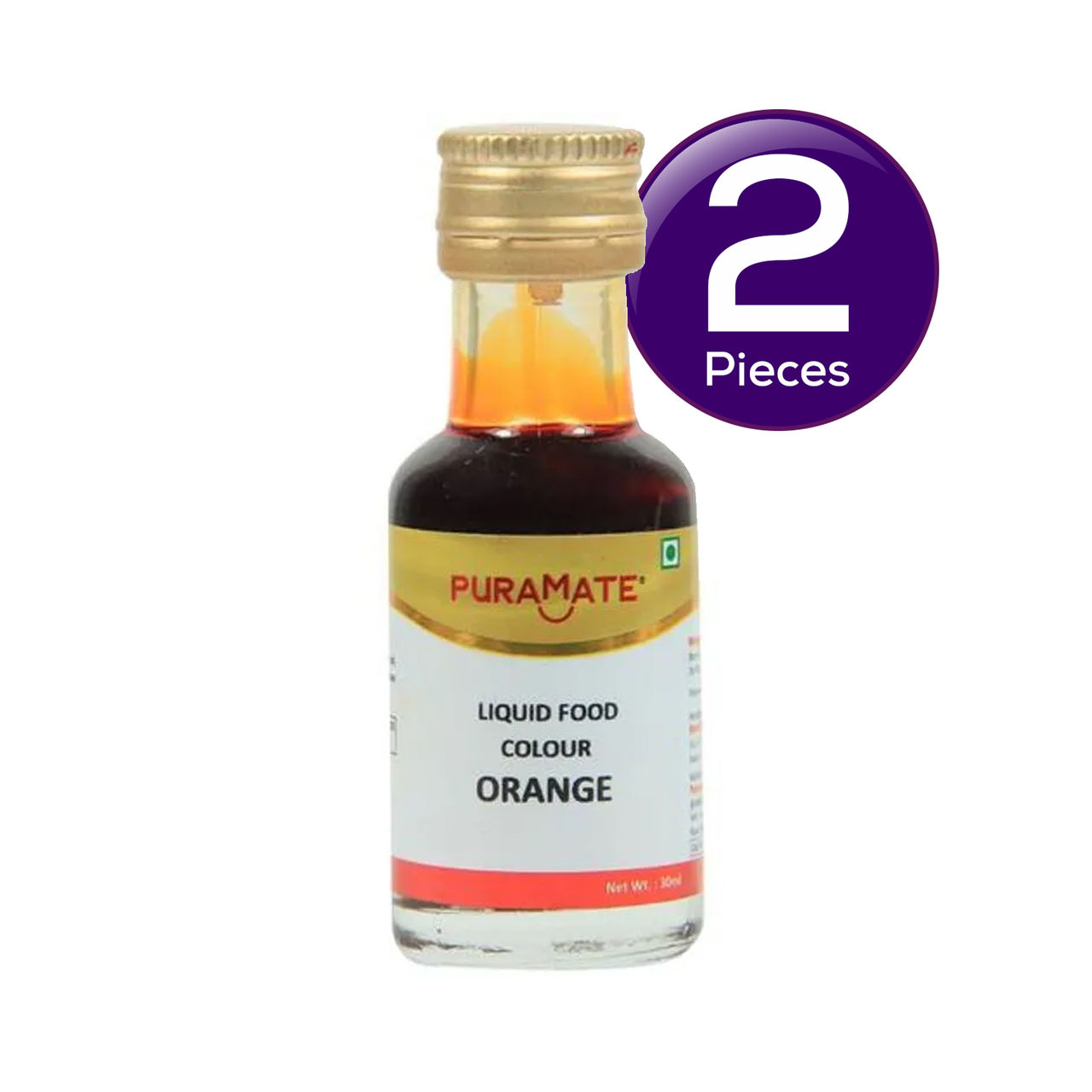 Puramate Liquid Food Colour- Orange 30 ml Combo