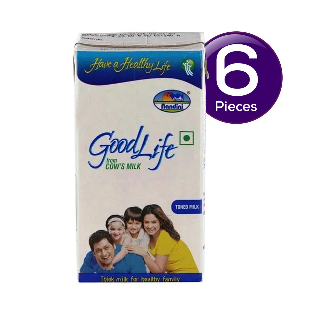 Nandini Goodlife Toned Milk UHT (Tetra Pack Brick) 1 l Combo