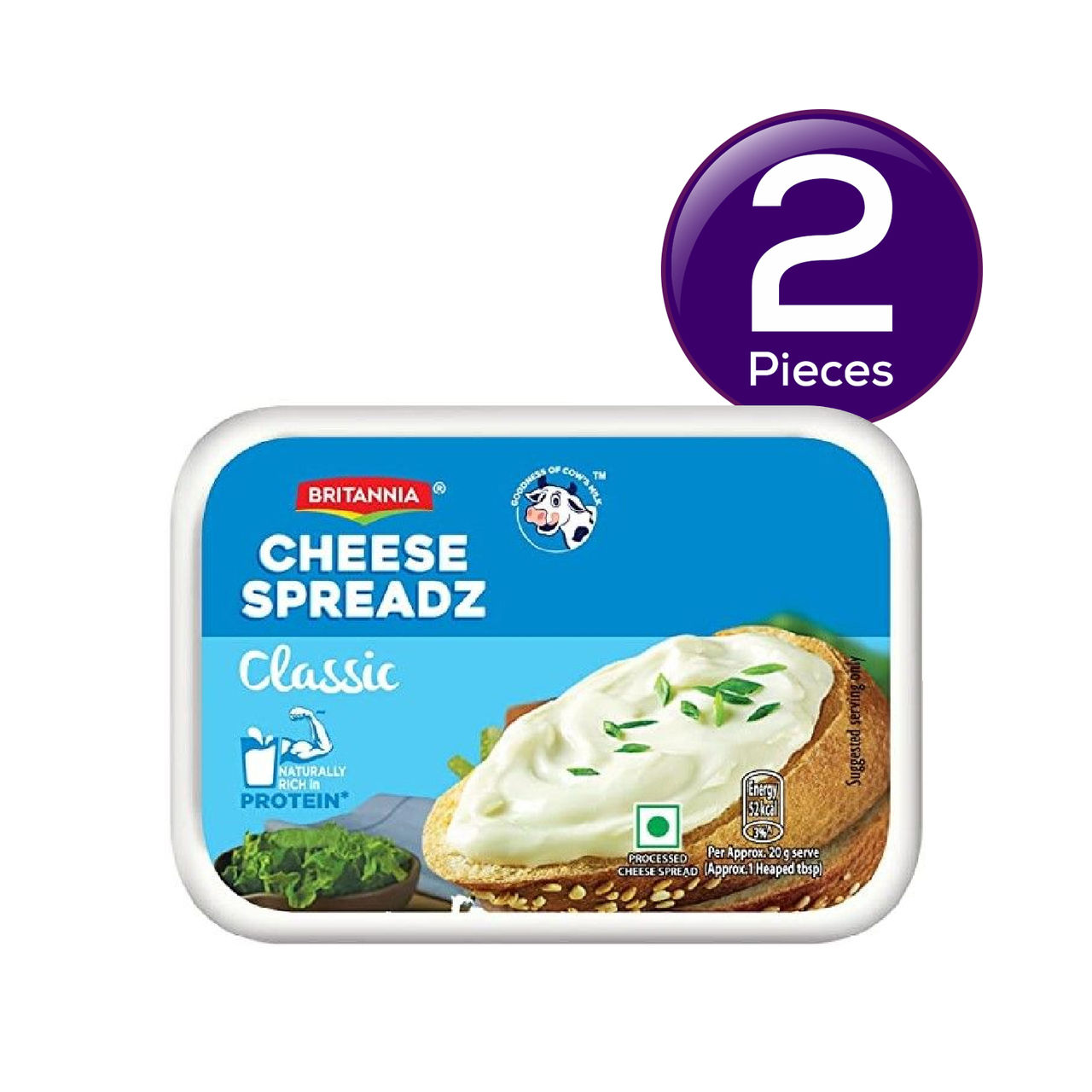 Britannia The Laughing Cow Cheese Spread- Classic Tub 180 g Combo