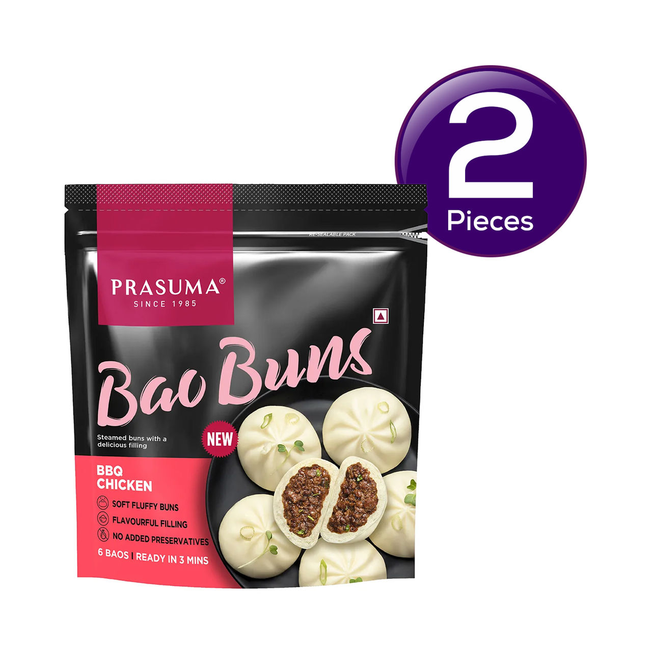 Prasuma Bao Buns BBQ Chicken 300 g Combo