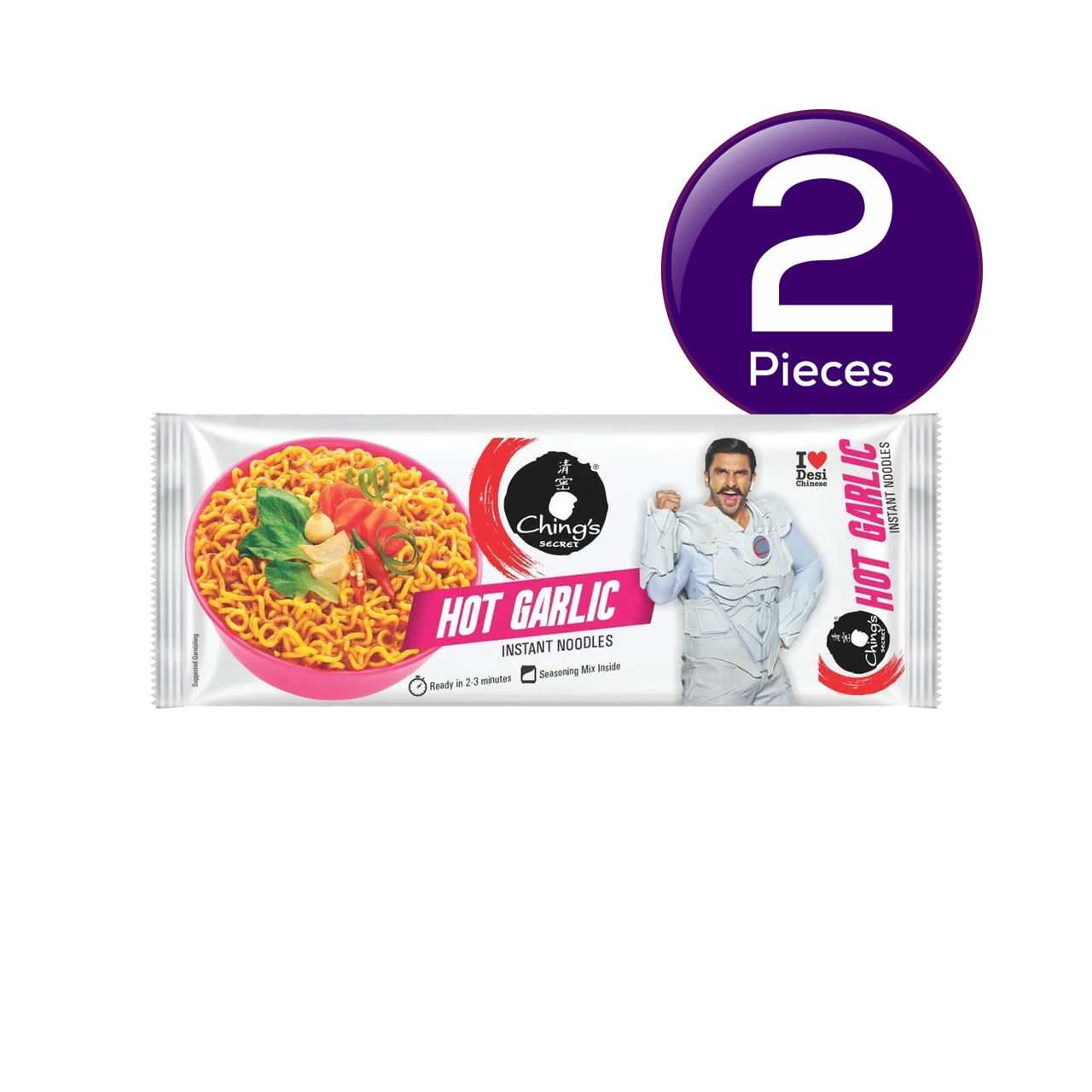 Ching's Secret Hot Garlic Instant Noodles Pouch 240 g Combo