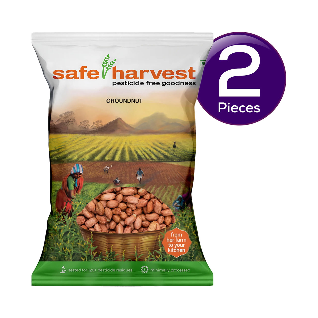 Safe Harvest Pesticide-Free Groundnut | Natural and Delicious 500 g Combo