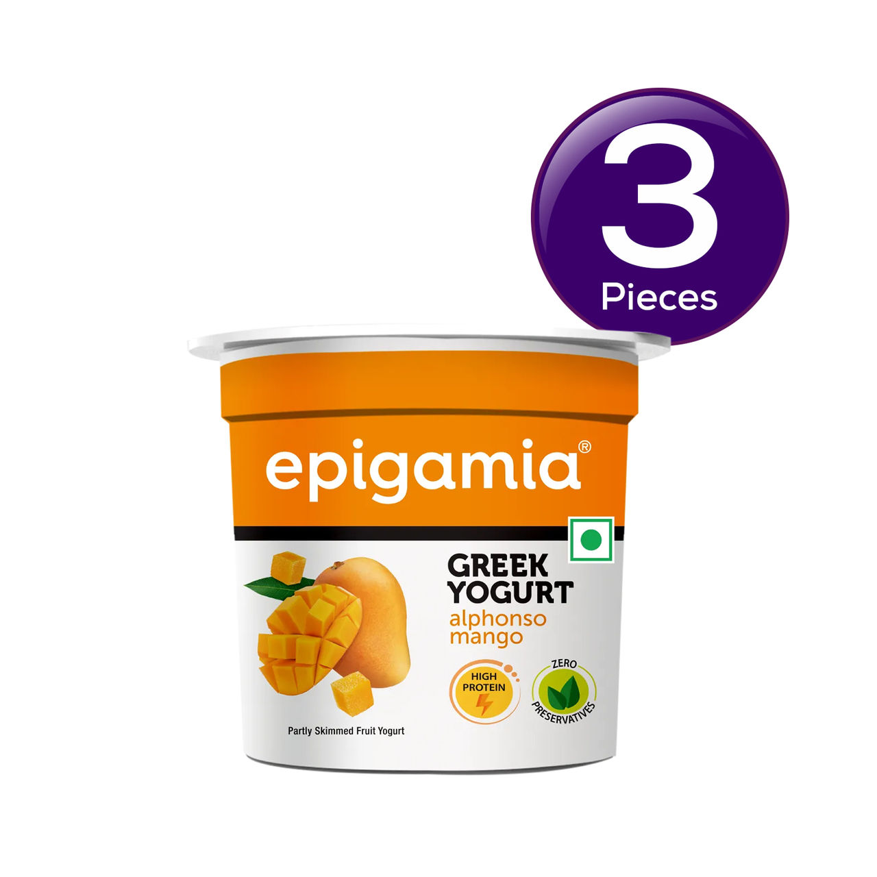 Epigamia Greek Yogurt- Alphonso Mango 85 g Combo