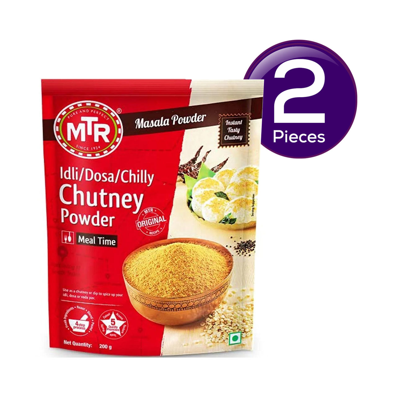 MTR Idli/Dosa/Chilly Chutney Powder 200 g Combo