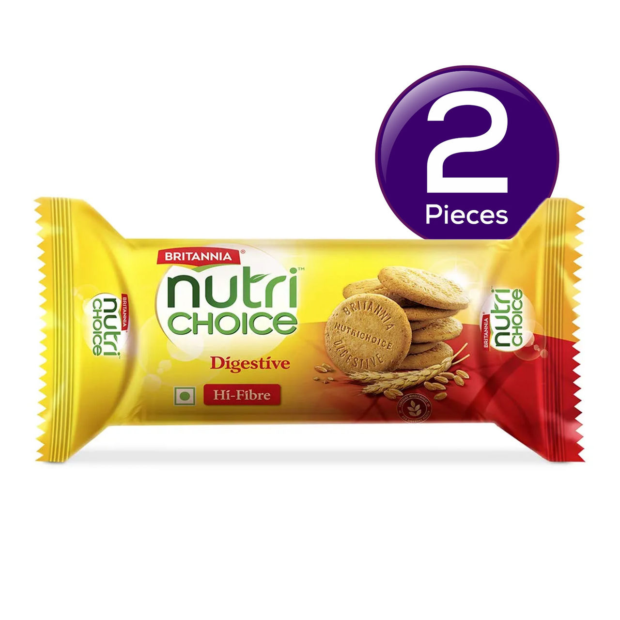 Britannia NutriChoice Digestive High Fibre Biscuits | 0% Maida 200 g Combo