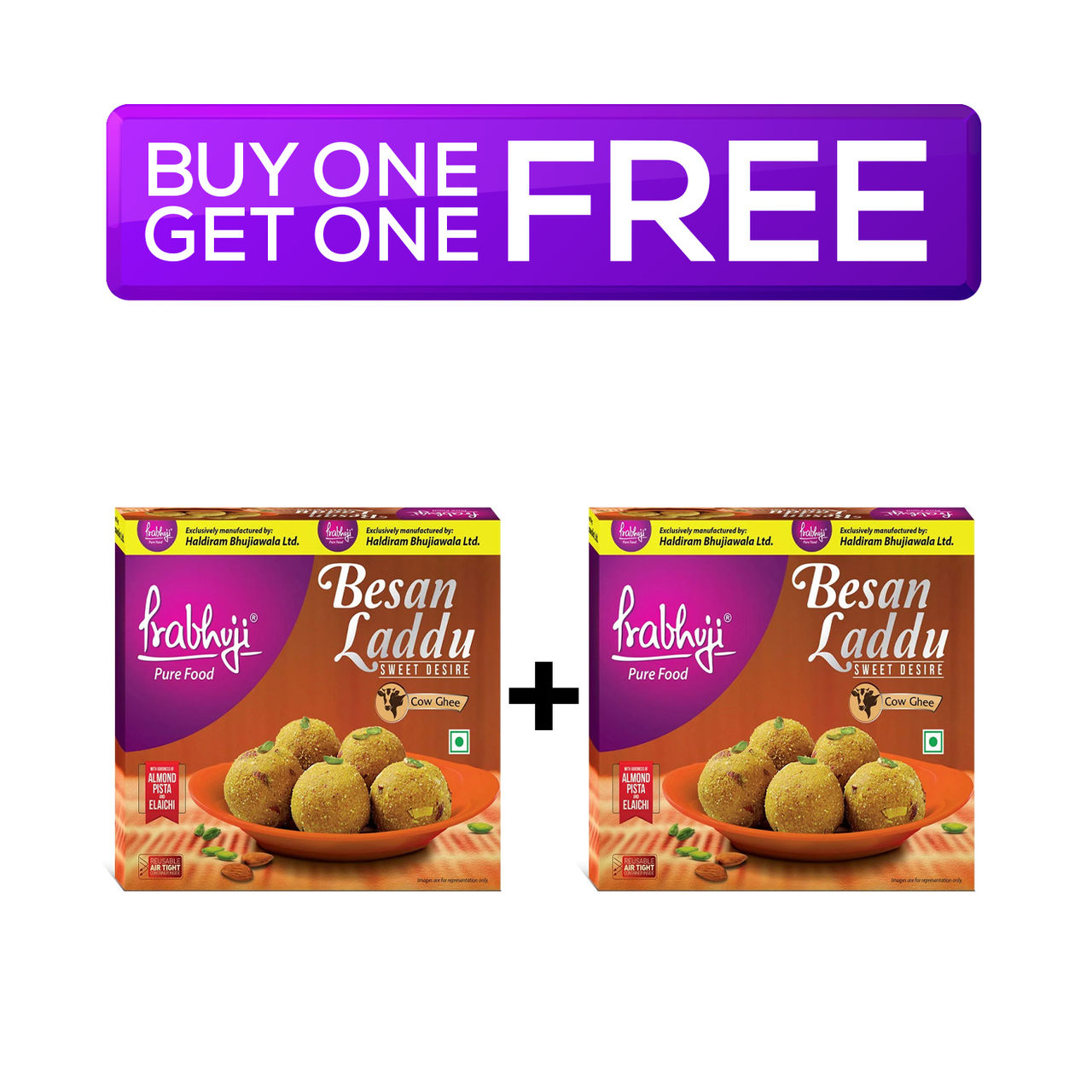 Prabhuji Ghee Besan Laddu 336 g Combo