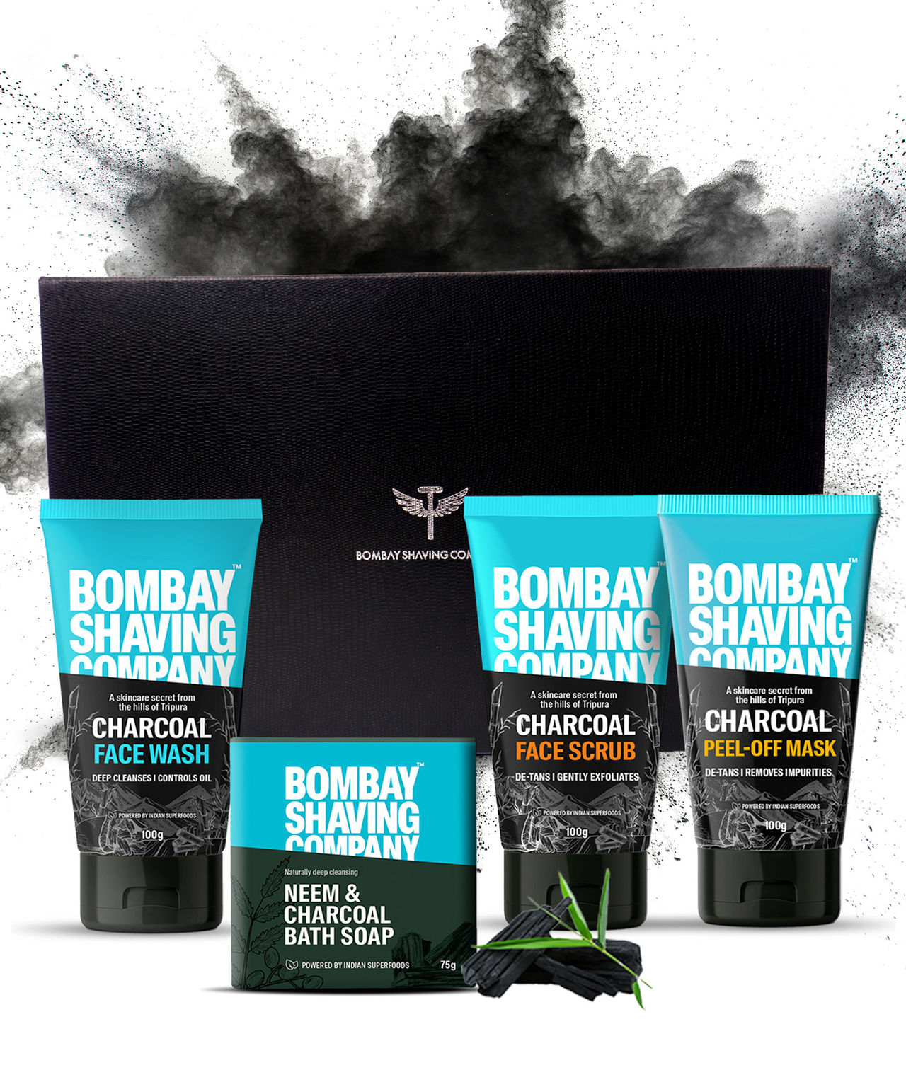 Bombay Shaving Company Activated Charcoal Facial Gift Kit For Men