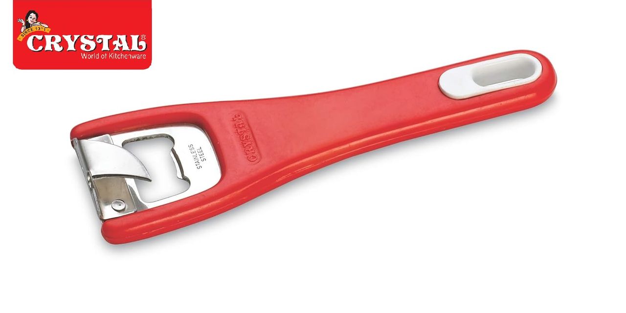 Crystal Stainless Steel Bottle Cum Can Opener, Multicolour