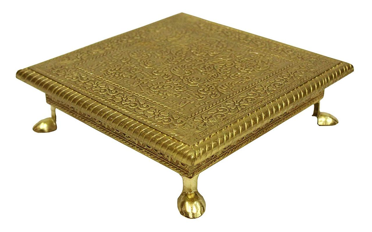 Divine Vibes Puja Chowki Chowki Small - 6 Inch