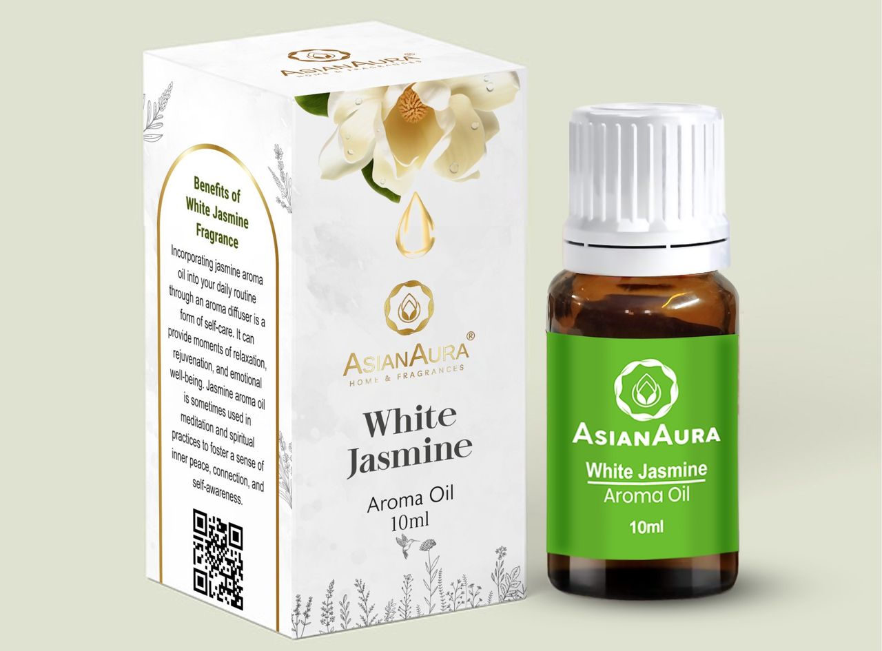 Asian Aura Diffuser Aroma Oils For Home Fragrance 10 ml White Jasmine