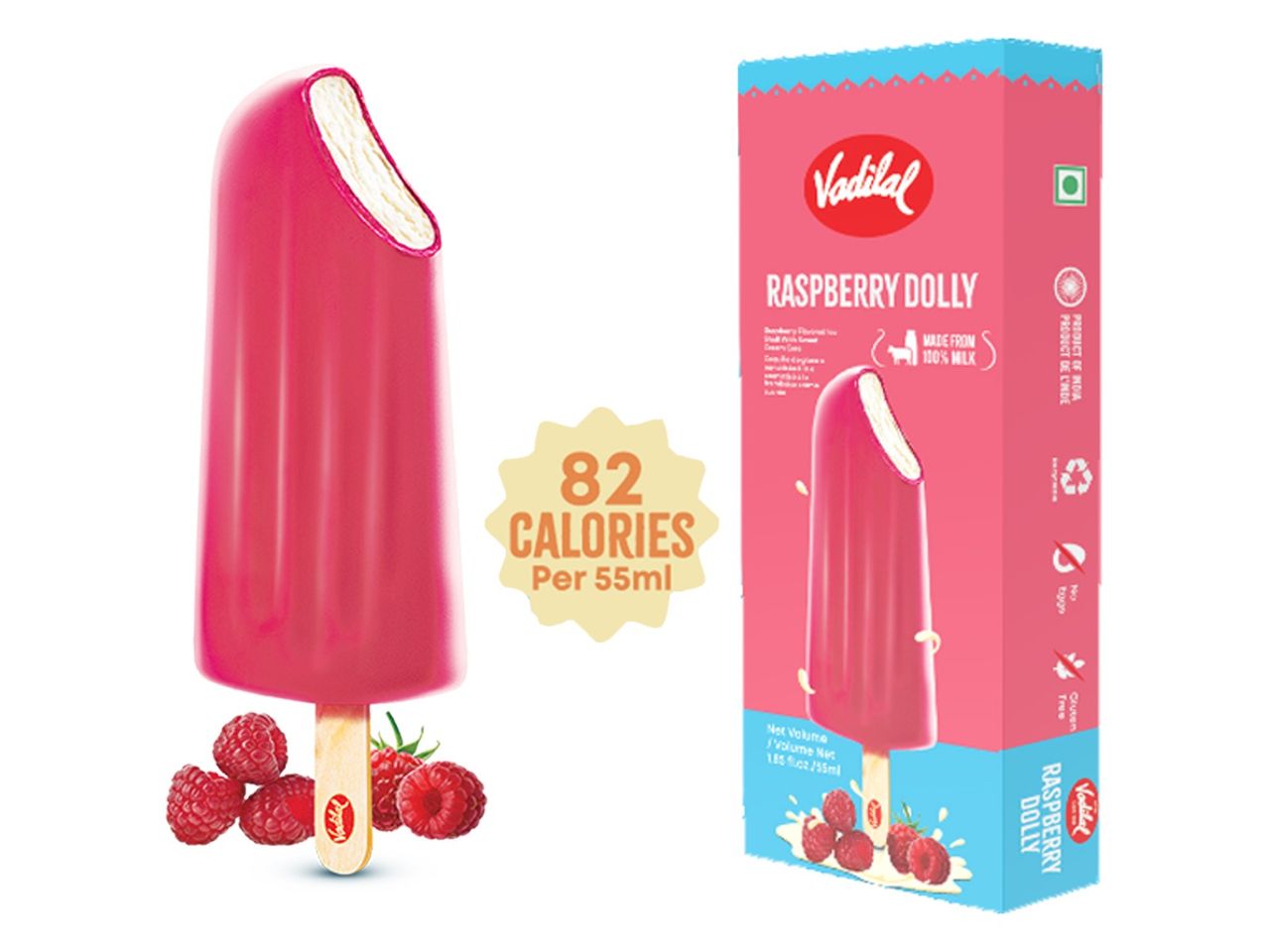 Vadilal Raspberry Dolly Ice Cream Candy