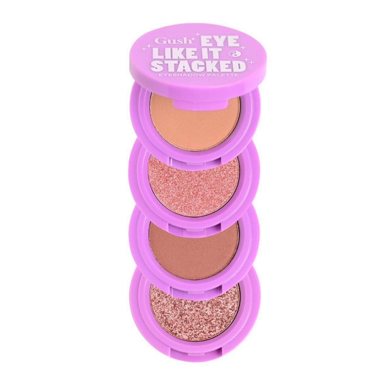 Gush Beauty Eye Like It Stacked | Easy To Blend 4 In 1 Eyeshadow Palette | Pink Rock | Pink, Velvet, Mauve & Rose Gold