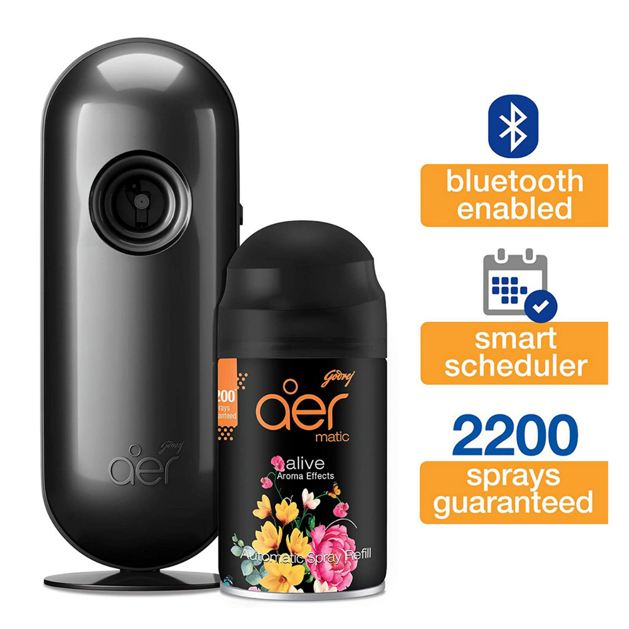 Godrej Aer Smart Matic Alive Automatic Bluetooth Enabled Room Fresheners | Machine + Refill