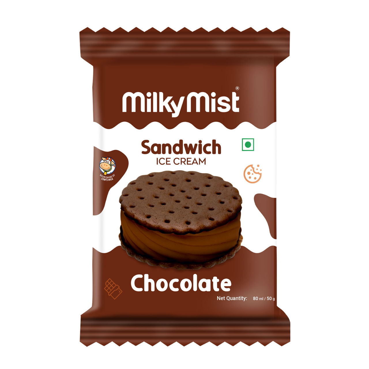 Milkymist Rnd Sandwich Chocolate