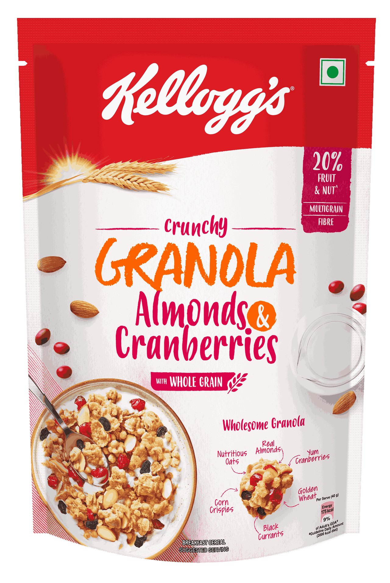 Kellogg's Almonds And Cranberries Granola