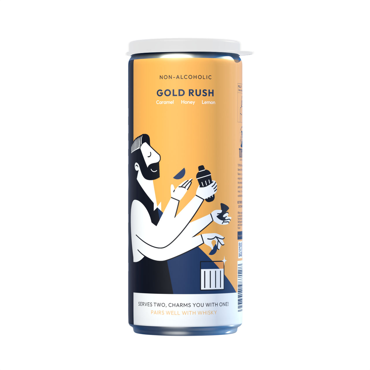 TOPCAN Goldrush Eggless Whiskey Sour Mixer - Your Can is Your Glass