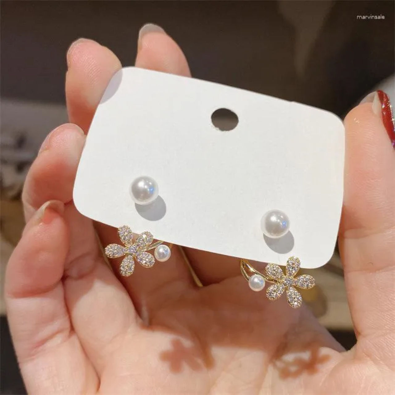 Salty Petal Poise Earrings for Women and Girls| Anti-Tarnish | White and Gold
