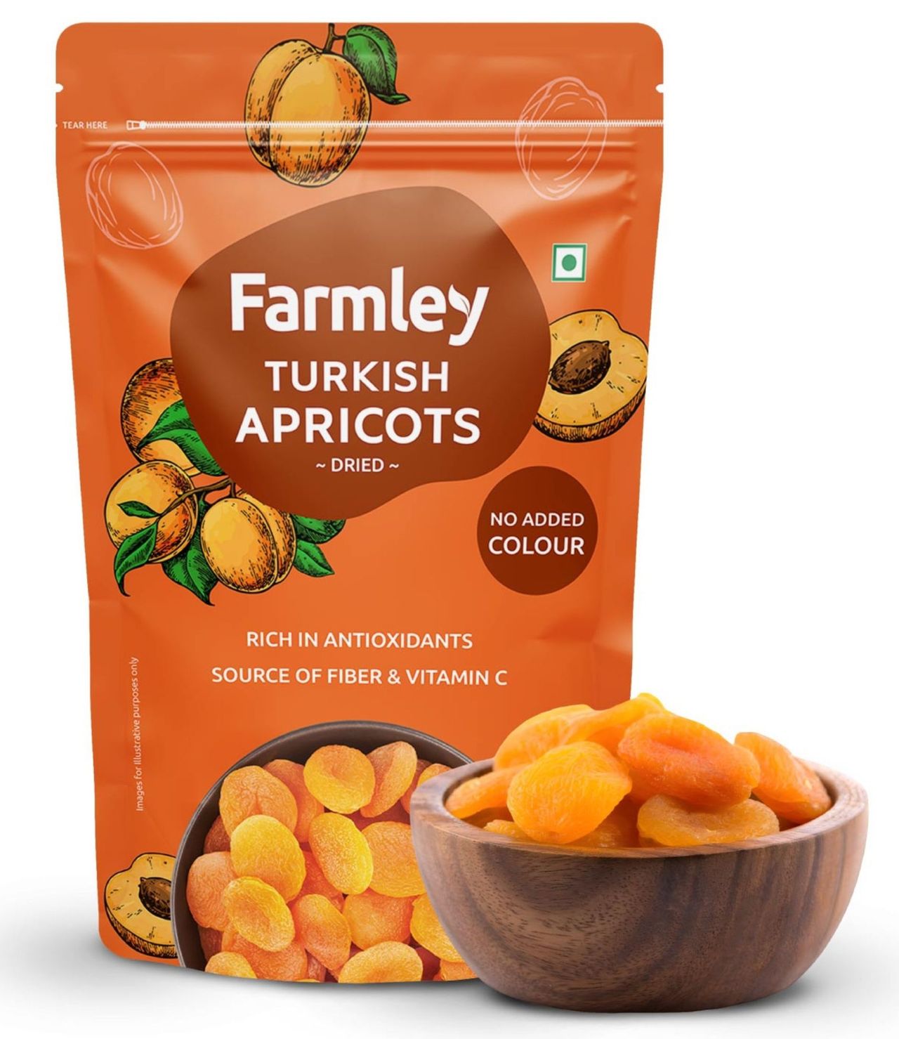 Farmley Premium Turkish Dried Apricots (Khubani)