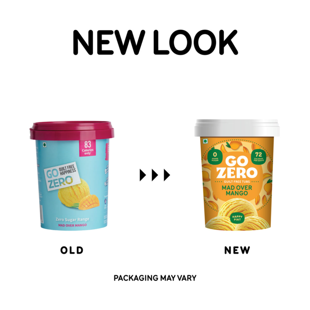 Go Zero Mad Over Mango Low Calorie Guilt Free Ice Cream Tub