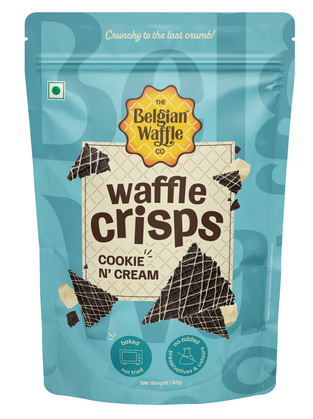 The Belgian Waffle Co Cookie & Cream Waffle Crisps