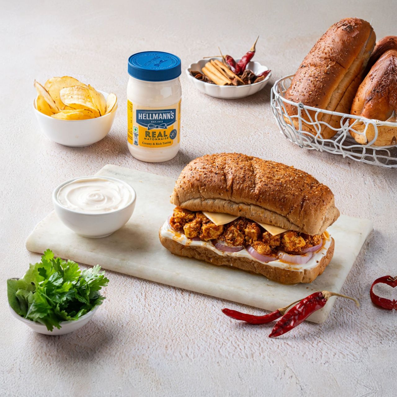 Paneer Tikka Sandwich   