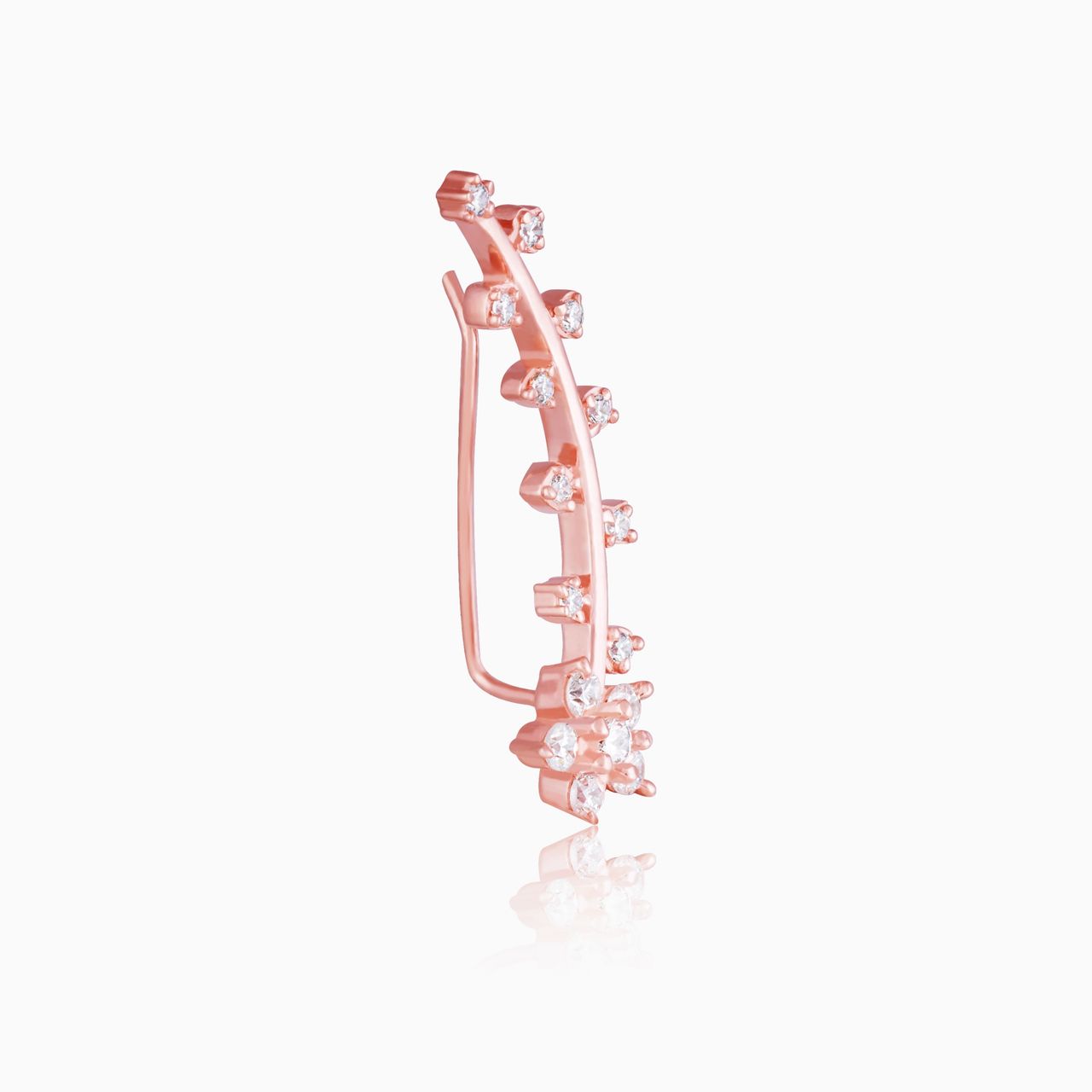 Giva Rose Gold Floral Branch Ear Cuffs