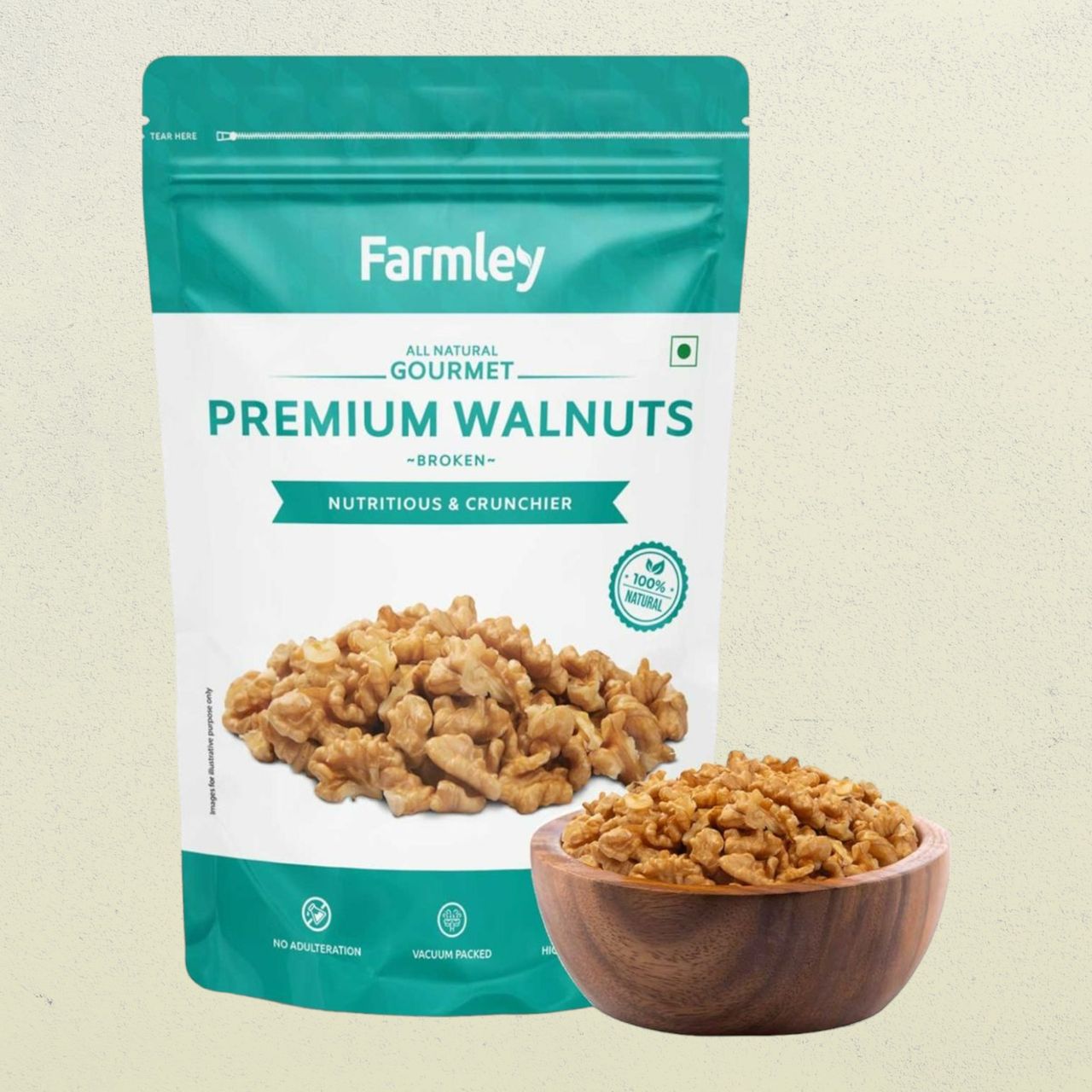 Farmley Premium Broken Chile Walnut Kernels (Akhrot)