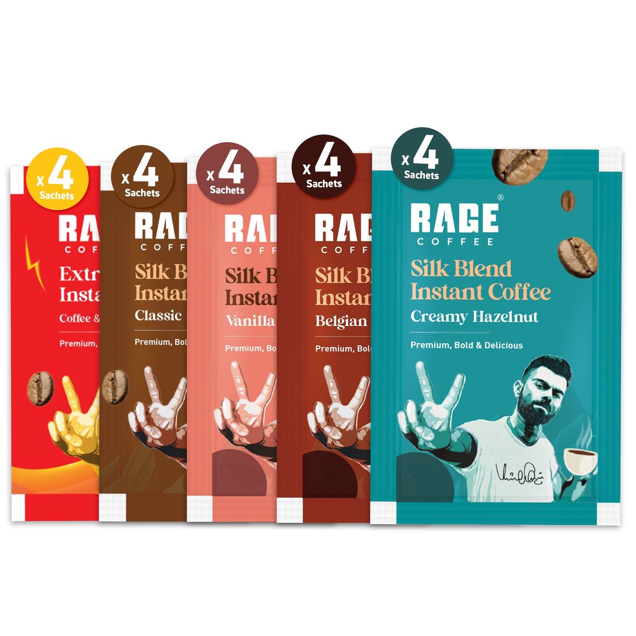 Rage Coffee Assorted Blend Sachets - Pack Of 20