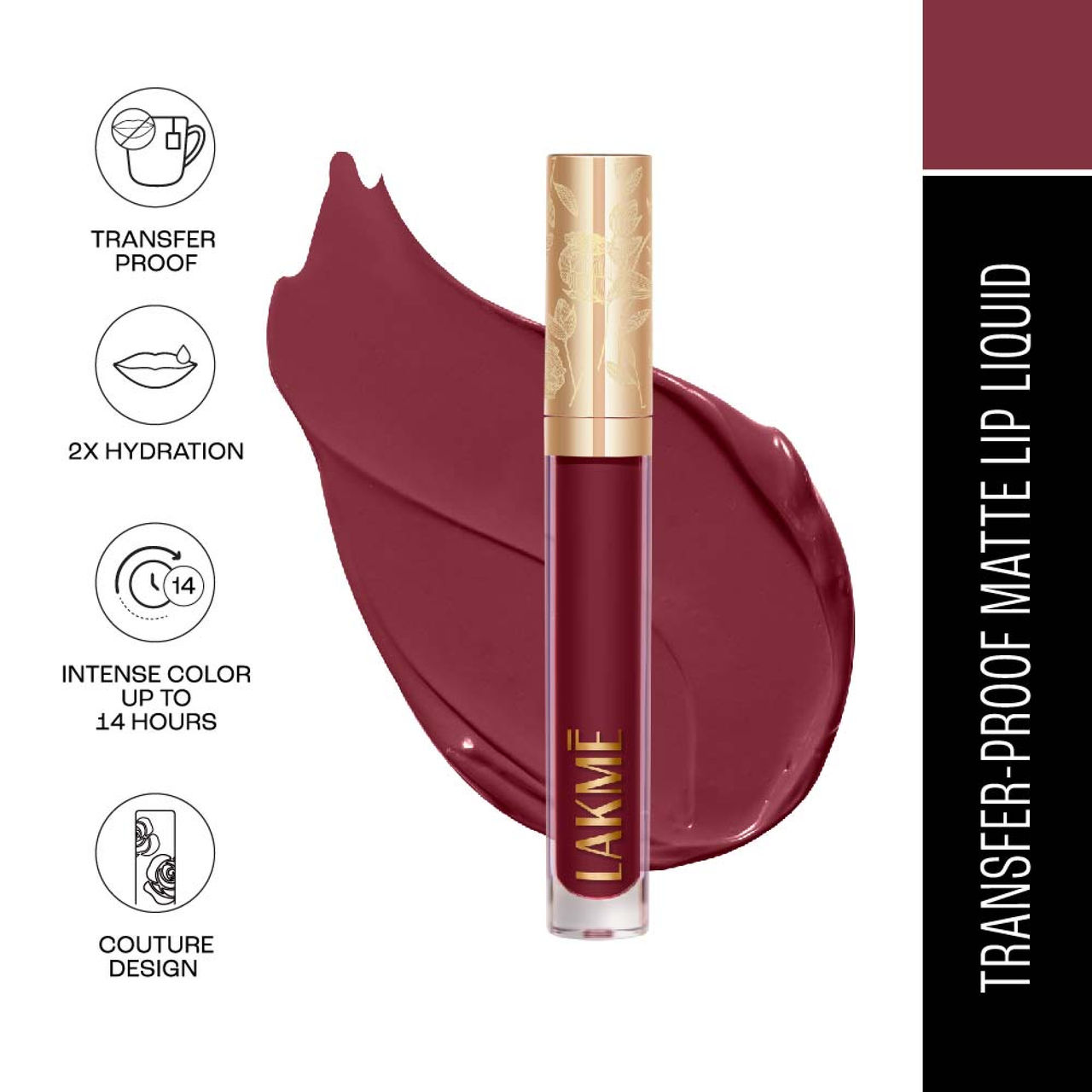 Lakme Rouge Bloom Matte Lip Liquid Amber Aura 306