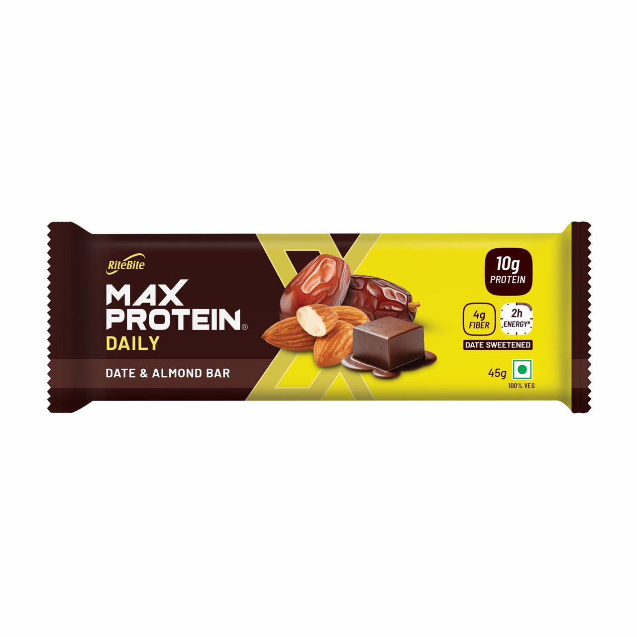 RiteBite Max Protein 10g Protein Bar Date & Almond