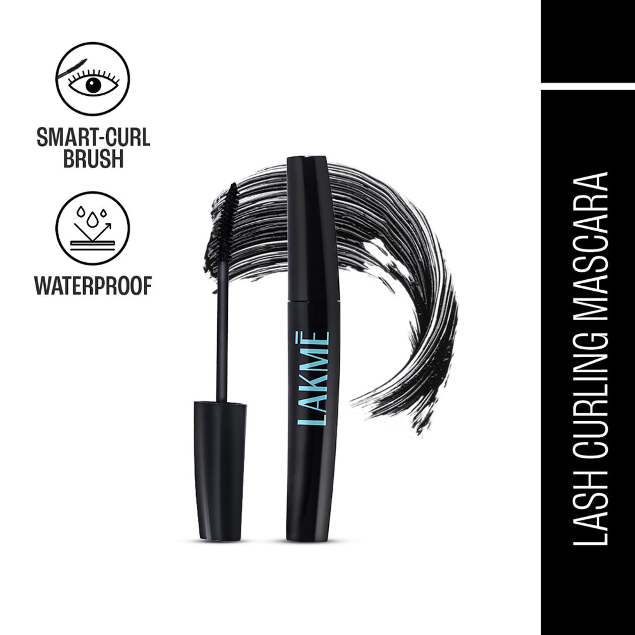 Lakme 9 to 5 Eyeconic Curling Mascara, Smudgeproof, Waterproof, lasts upto 24 Hrs, Black