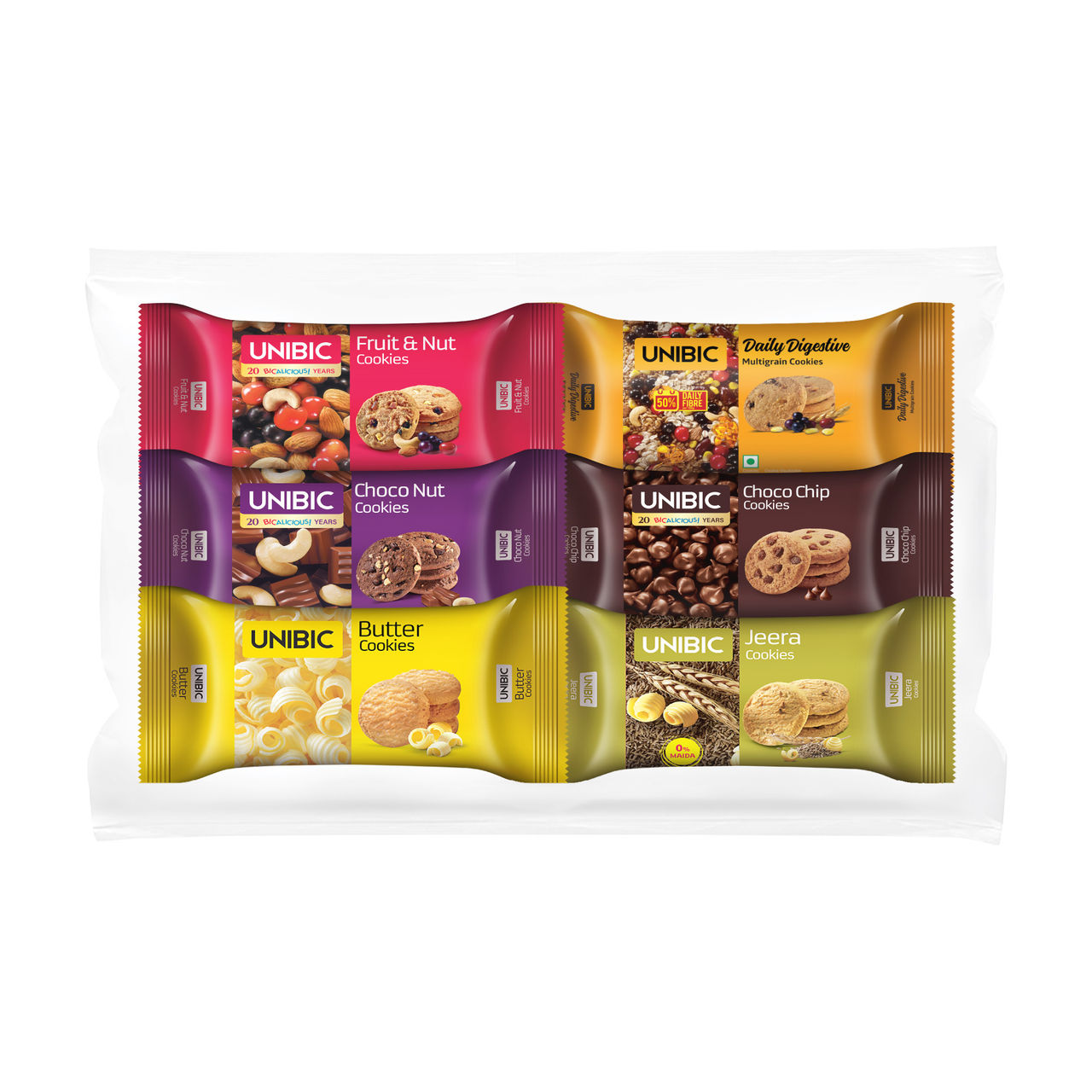 Unibic Assorted Cookies Pack of 6