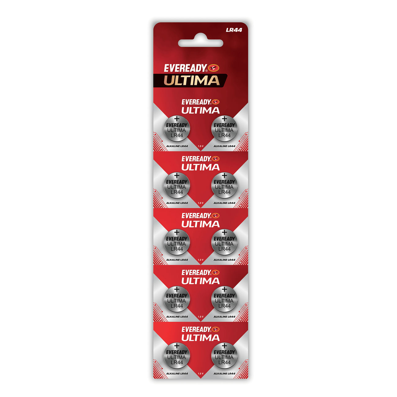 Eveready Ultima LR44 Alkaline Coin Battery, 1.5V