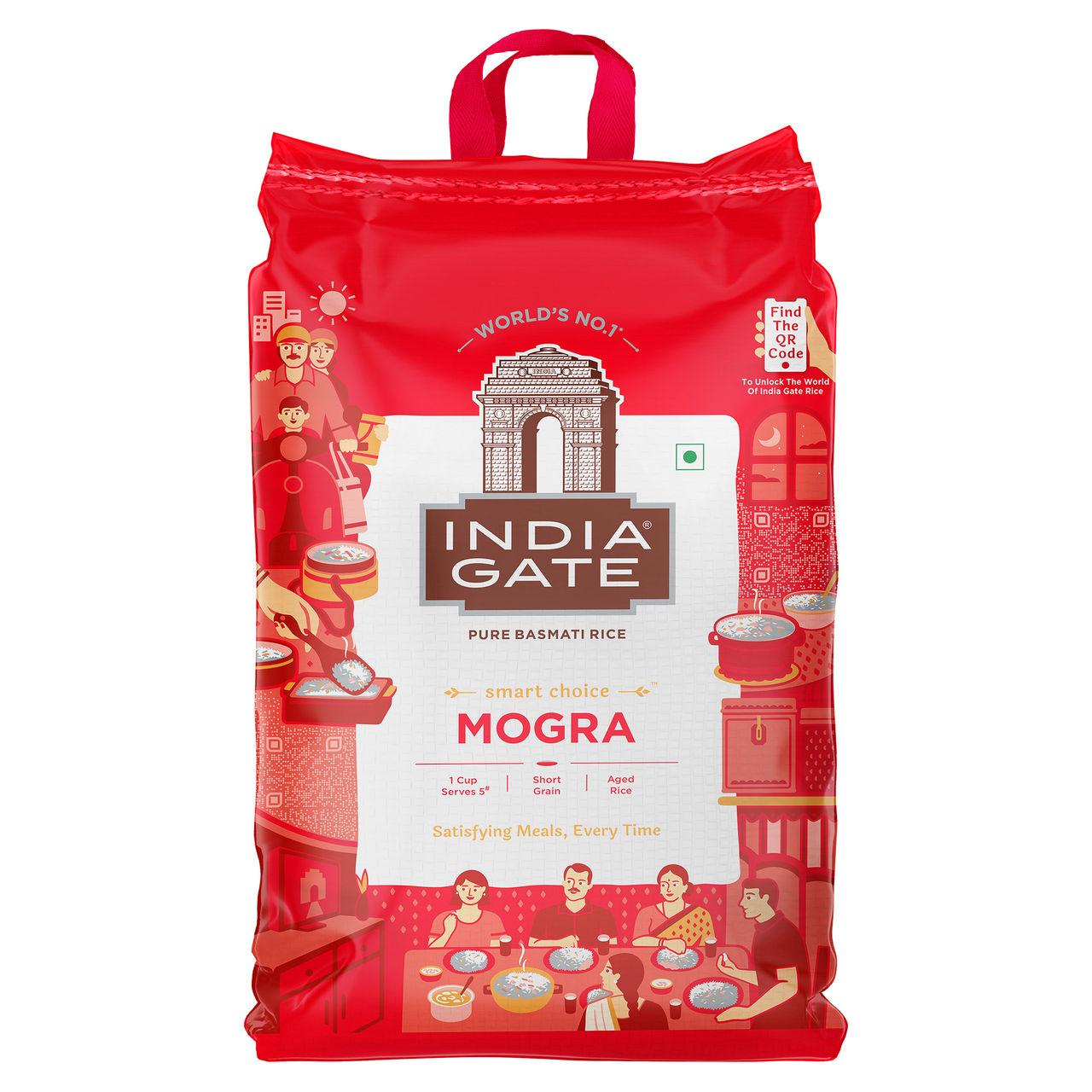 India Gate 1 Cup Serves 5 Mogra Basmati Rice | Aged Rice | Smart Choice