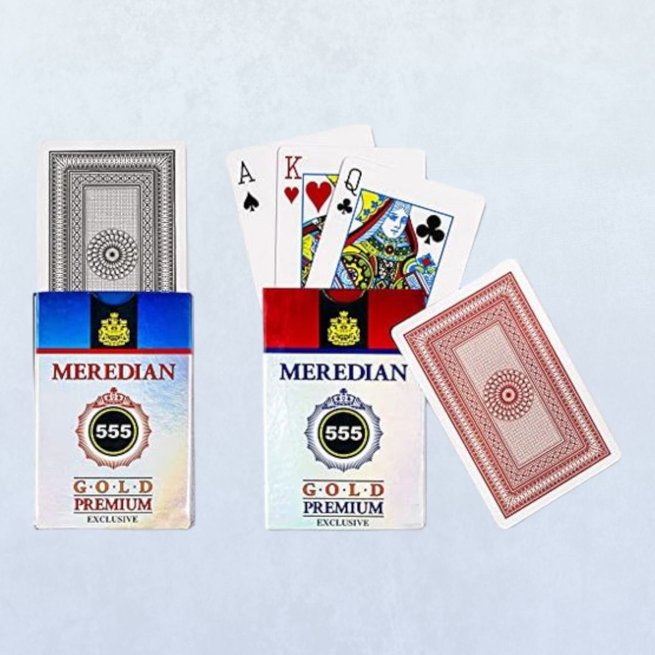Parksons Playing Cards Plastic Coated Meredian 555 Gold Premium