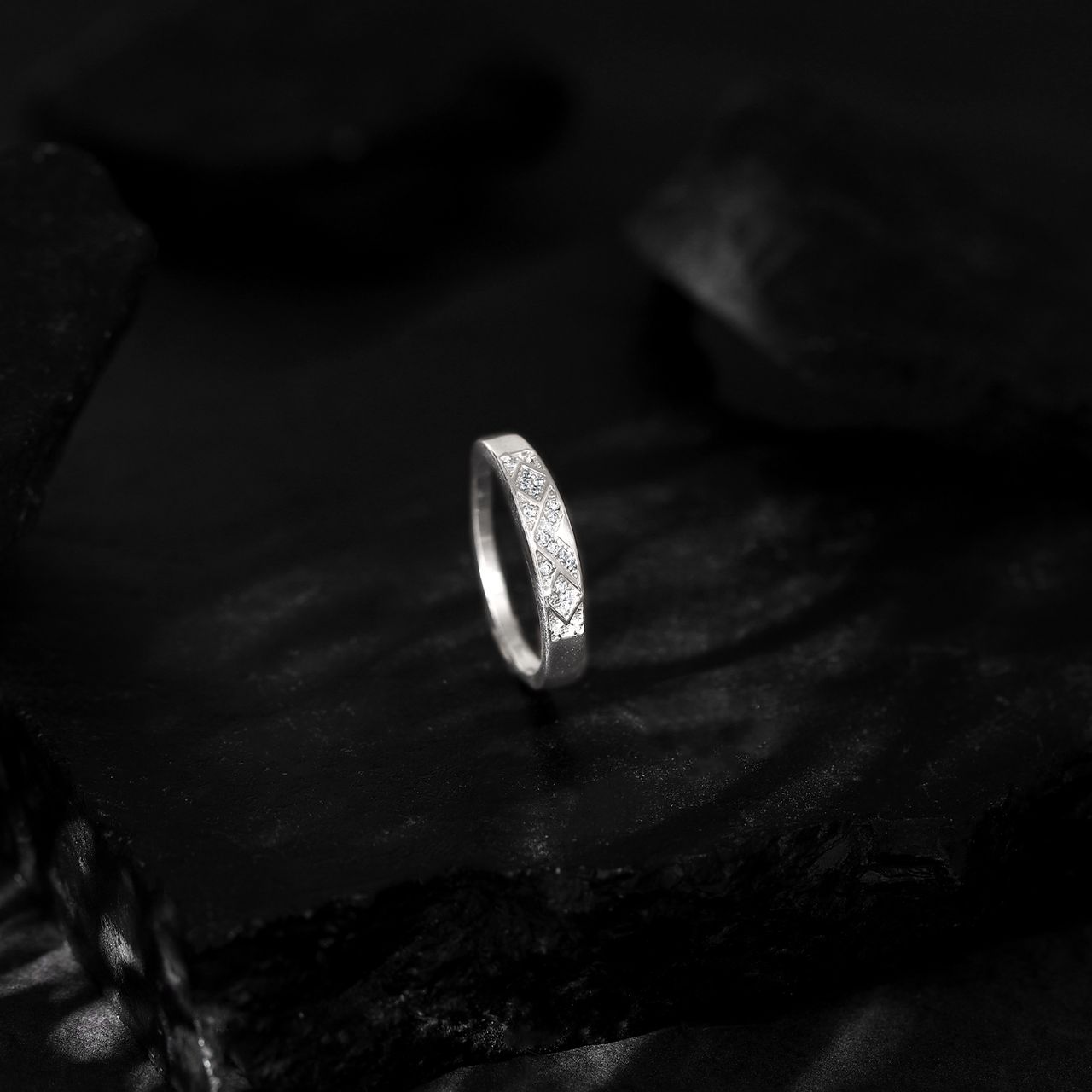 Giva Silver Modern Minimalism Ring For Him
