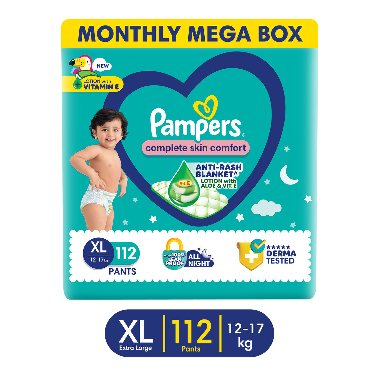 Pampers All Round Protection Baby Diapers | Pant Style | XL | 112 pcs