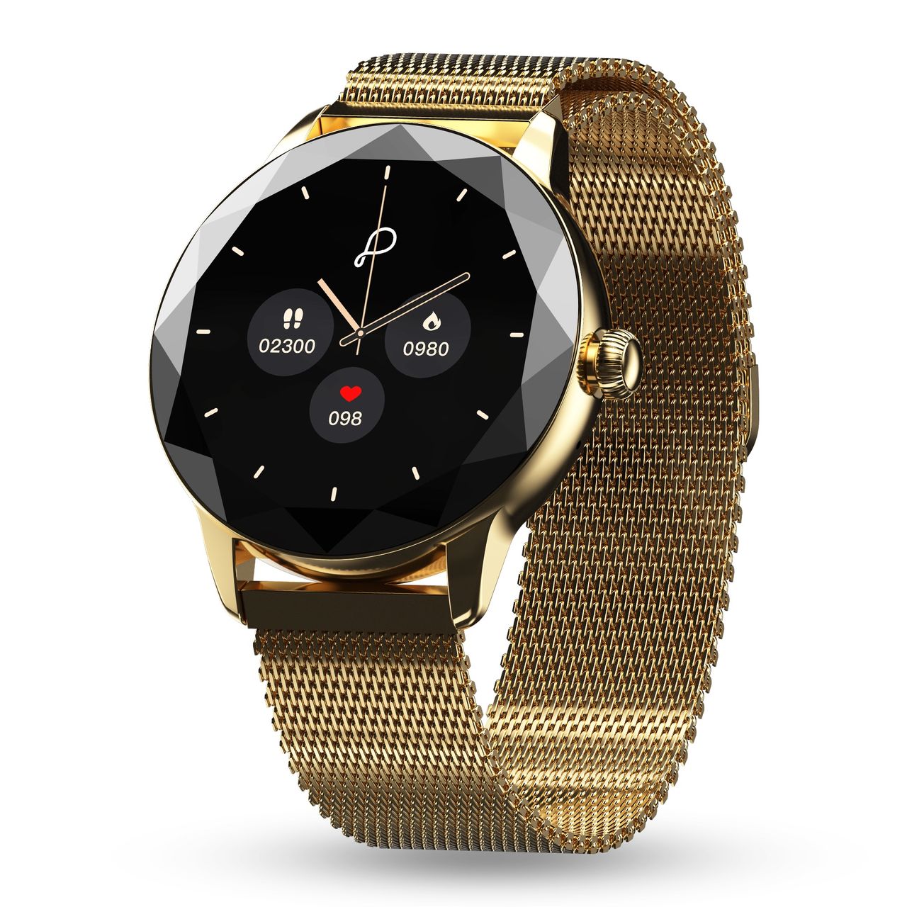 Pebble Vienna - 1.27" Hd Display, Diamond Cut Design, Female Health Monitoring