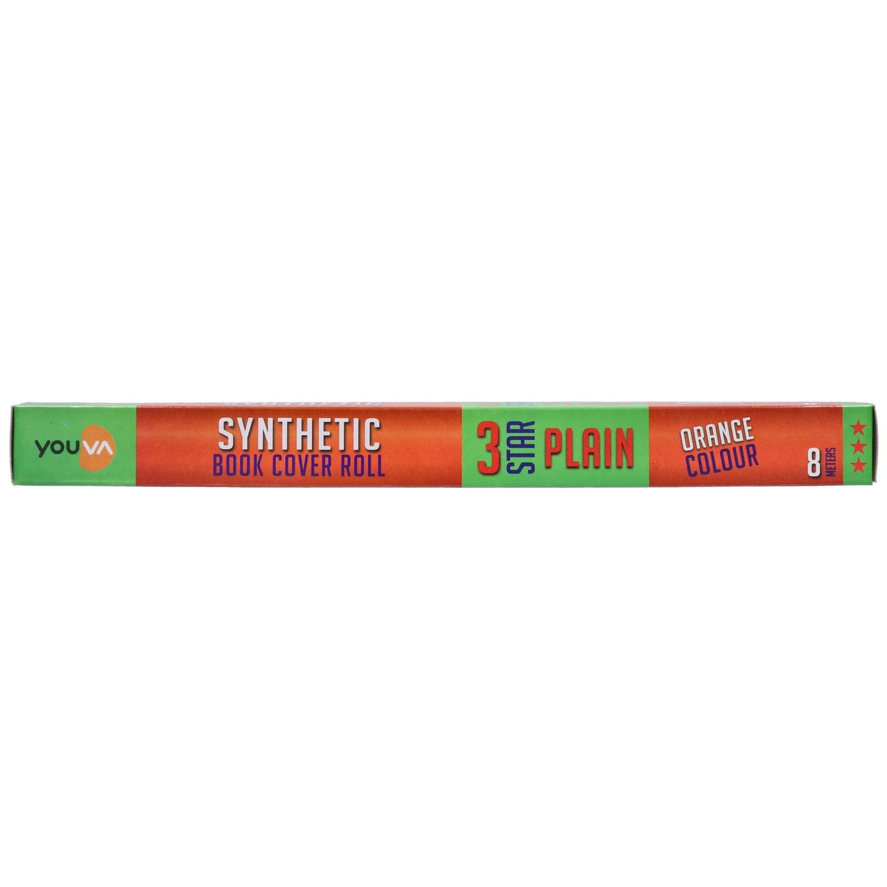 Navneet Youva Synthetic Cover Rolls Plain 3 Star 8 Meters Length X 35.5 Cm Height Orange