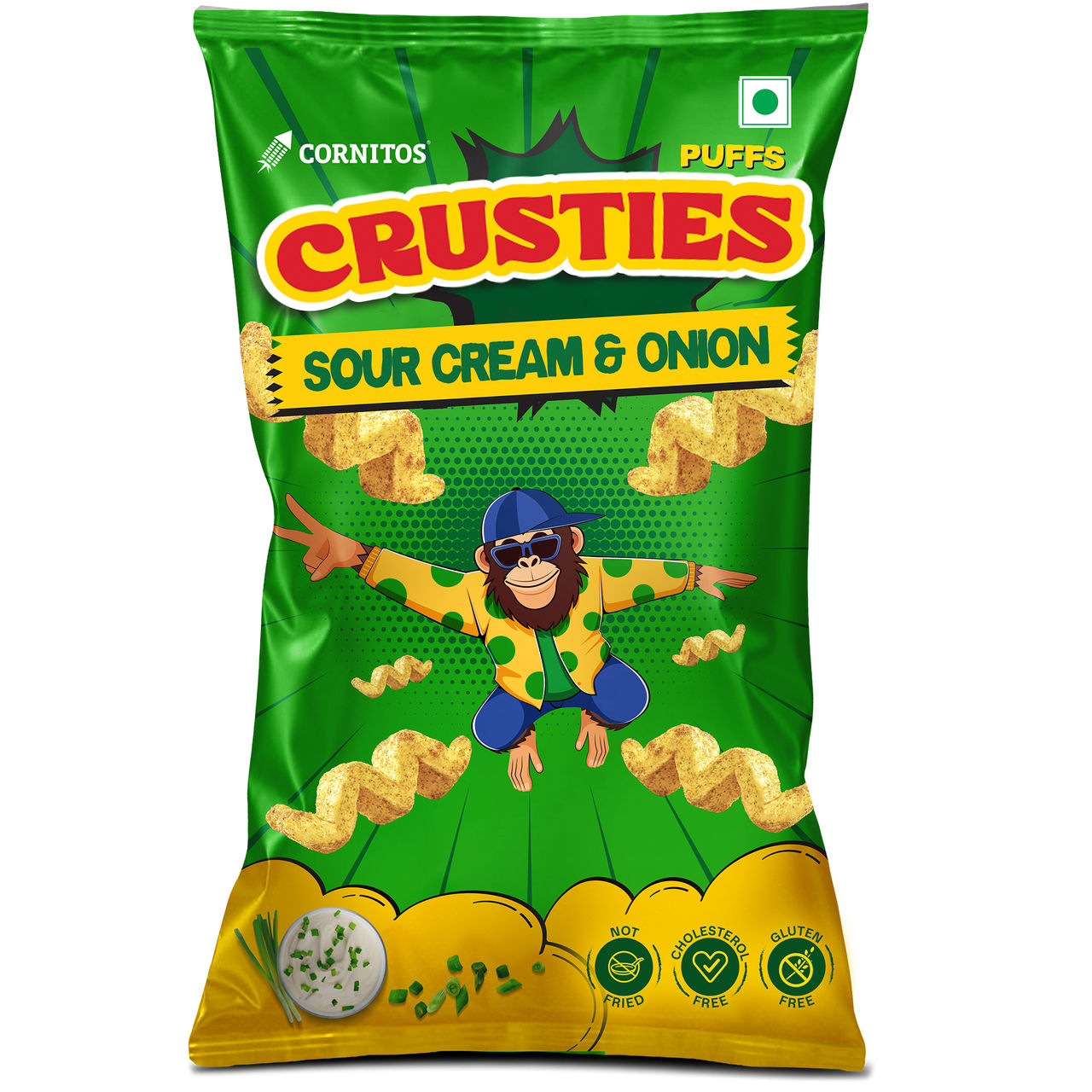 Cornitos Crusties Puffs Sour Cream and Onion Flavour
