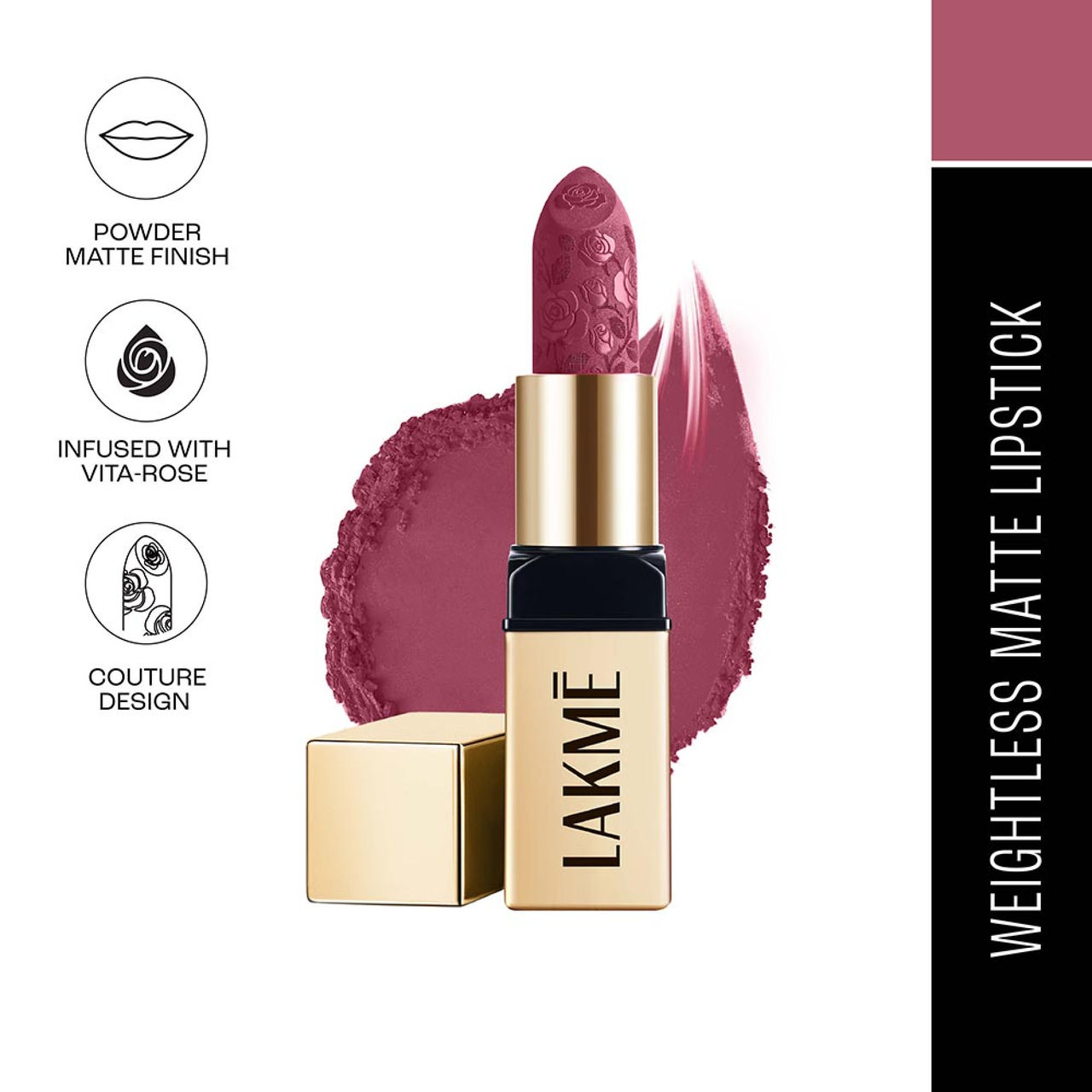 Lakme Rouge Bloom Powder Matte Bullet Pink Tulip 203