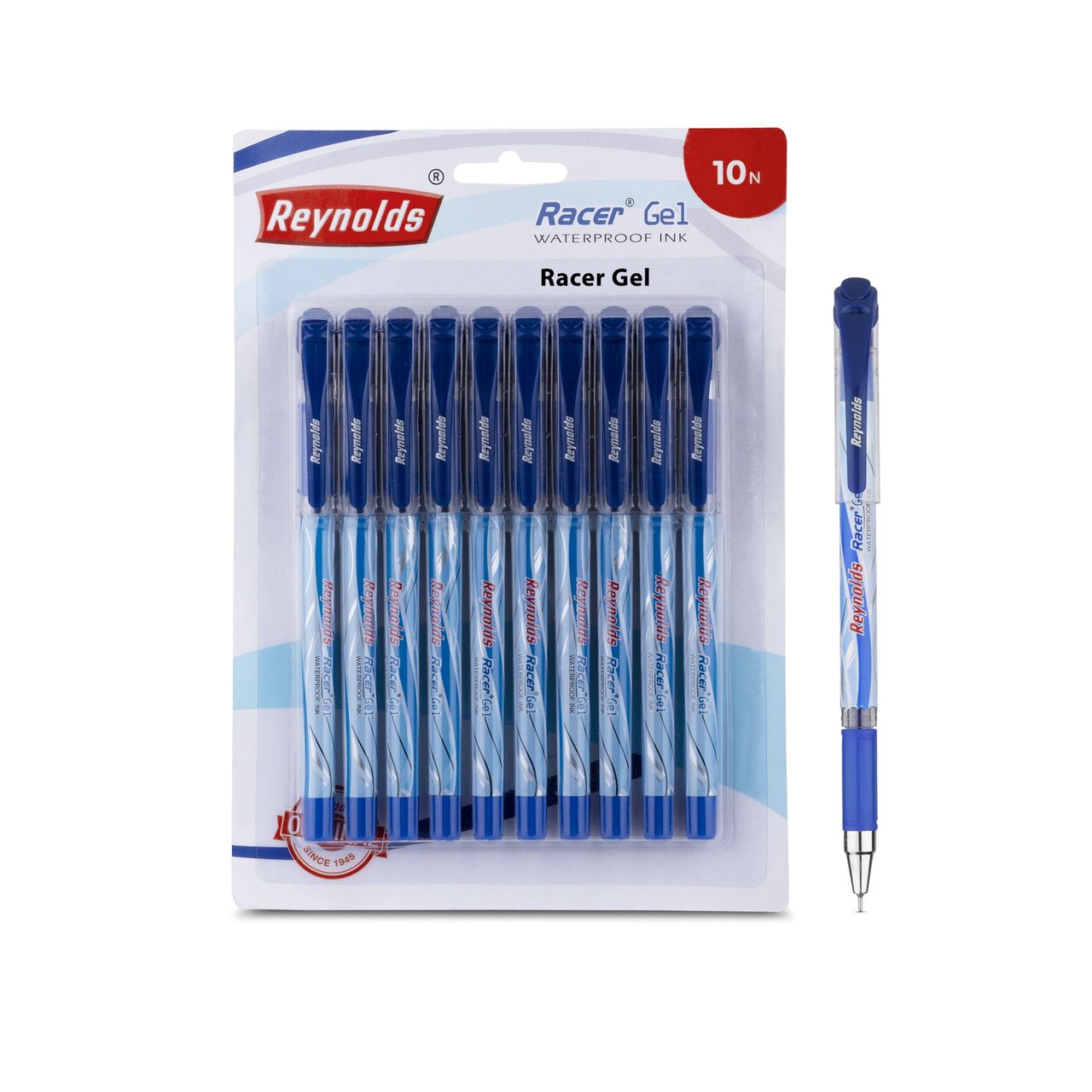 Reynolds Racer Gel Pen Set (10 Blue Pens)