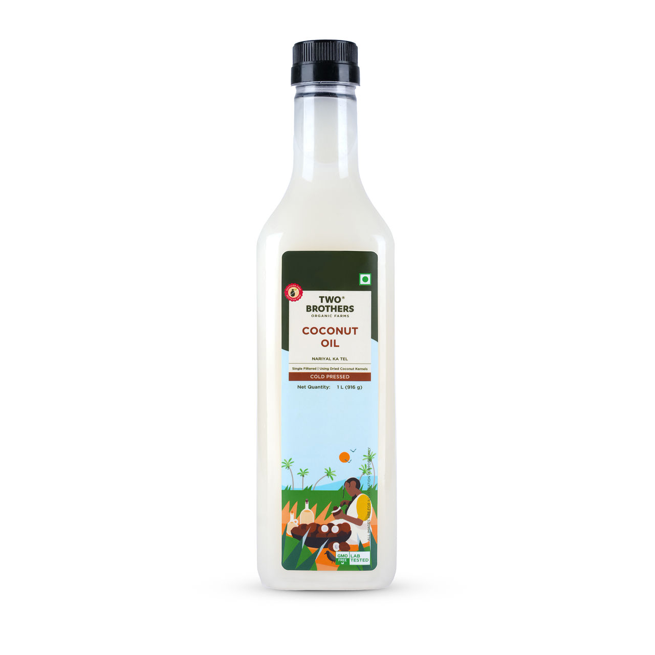 Two Brothers Woodpressed Coconut Oil Single-filtered | Plastic bottle